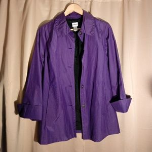 Chico's Lightweight Spring Jacket, Deep Purple